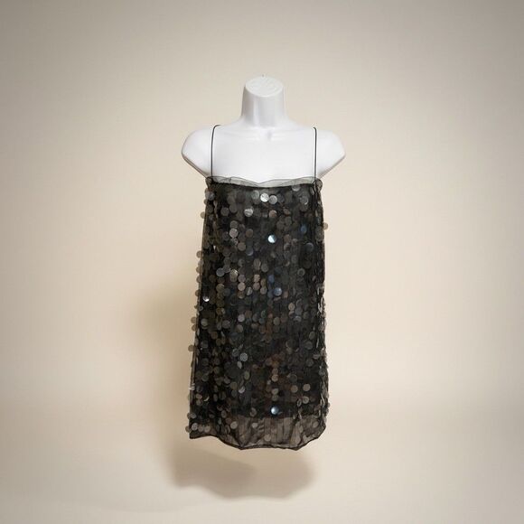 16ARLINGTON Black Sequin Fia Mini Dress Size 10 - Picture 6 of 11